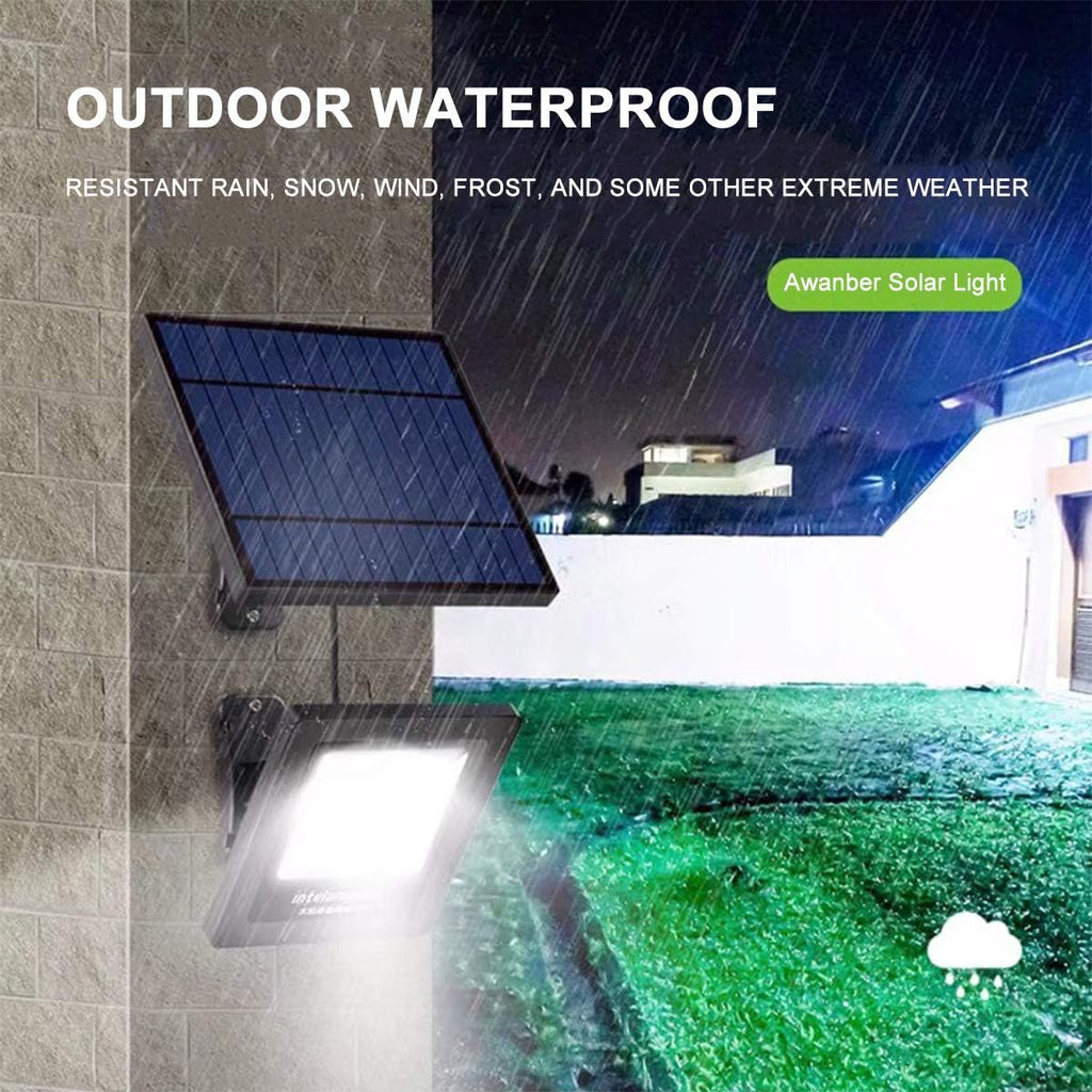 Solar Powered Lights Outdoor, Bright White Light IP65 Waterproof Auto Dusk to Dawn 350° Adjustable Solar Security