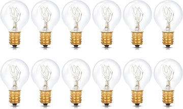 Aromatic Wax Warmer G30 Round Bulb 25W E12 120V, 12 Pack