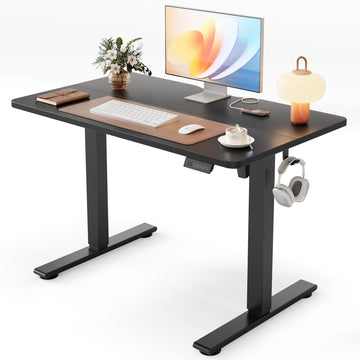 40 x 24 Inch Standing Desk, Stand up Height Adjustable Home Office Electric Table, Sit Stand Desk with Splice Board
