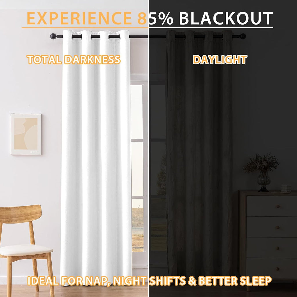 Waterproof Blackout Curtains,Blackout Curtains for Living Room Grommet Drapes Insulated Thermal Light