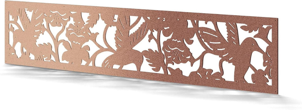 Hummingbird Fence Topper Panels, Aluminum Topper for Garden & Yard Privacy, Privacy Insert, Decorative Exterior Fence