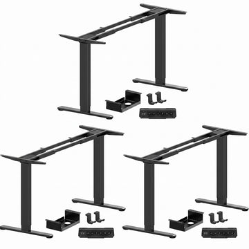 Dual Motor Standing Desk Frame for 44′′-90′′Desktops, 264 lbs, 3Pack