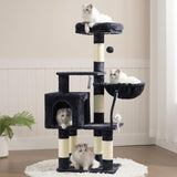 Cat Tree with Toy, Cat Tower Condo for Indoor Cats, Cat House with Padded Plush Perch