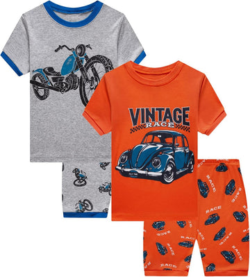 Toddler Boy Cotton Summer Pajamas Short Sleeve Pjs Kid Clothes