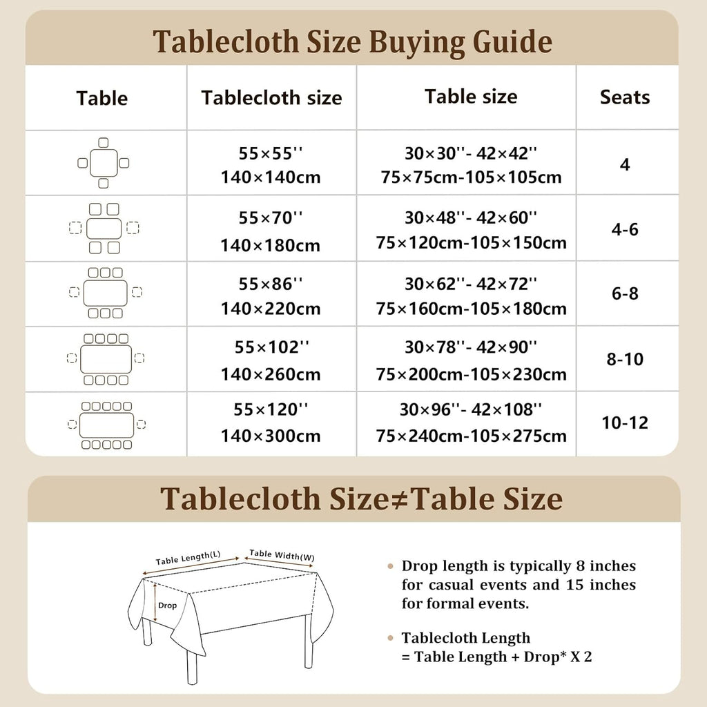 Cotton Linen Waterproof Tablecloth for Dining Table Farmhouse Kitchen Rectangle Table Cloth Coffee W