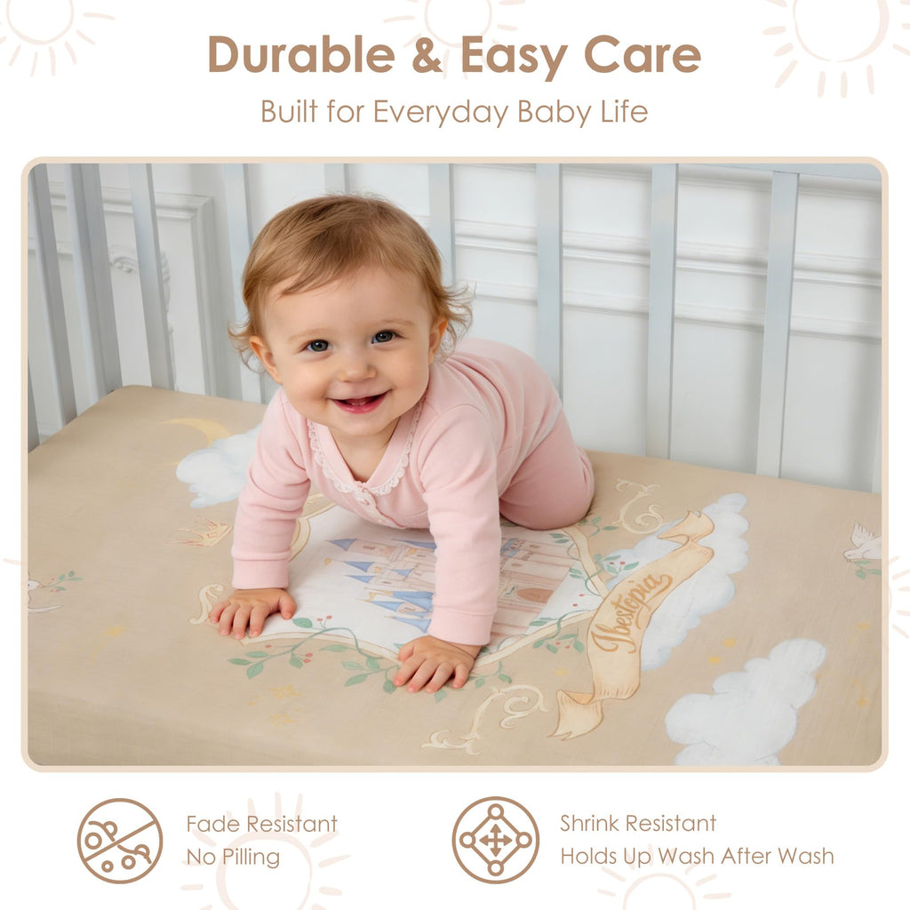 2 Pack Muslin Crib Sheets