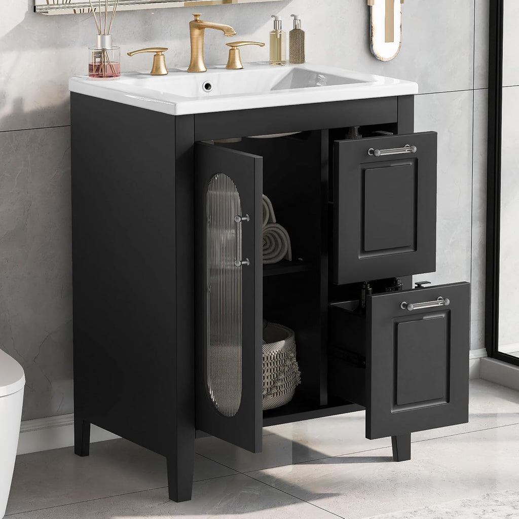 Harper & Bright Designs 24" Bathroom Vanity with Sink