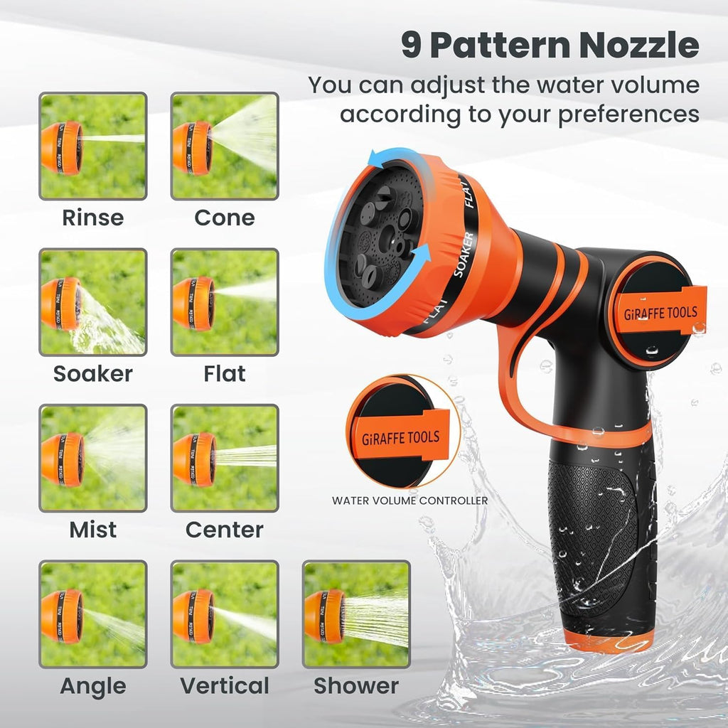 Retractable Hose Reel 1/2" x 65 ft Wall Mount Auto Rewind | Garden Hose Reel Heavy Duty,Any Length Lock,Auto Rewind