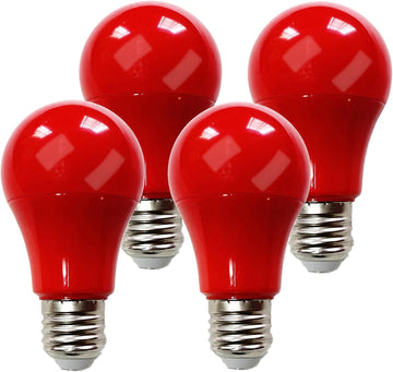 Red Light Bulb, 100W Equivalent A19 LED Color Light Bulbs, E26 Base