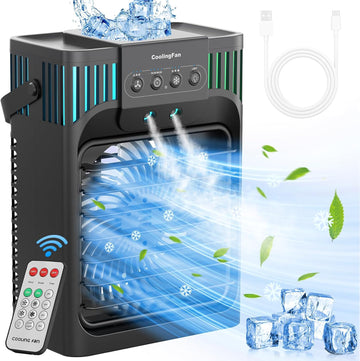 Portable Air Conditioners, 4-in-1 Evaporative Air Cooler with Remote Control, Cooling Fan with 3 Modes