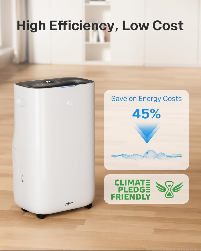 4500 Sq.Ft Dehumidifier for Basement and Large Rooms Max 80 Pint/Day Dehumidifiers with Drain Hose Smart Humidity