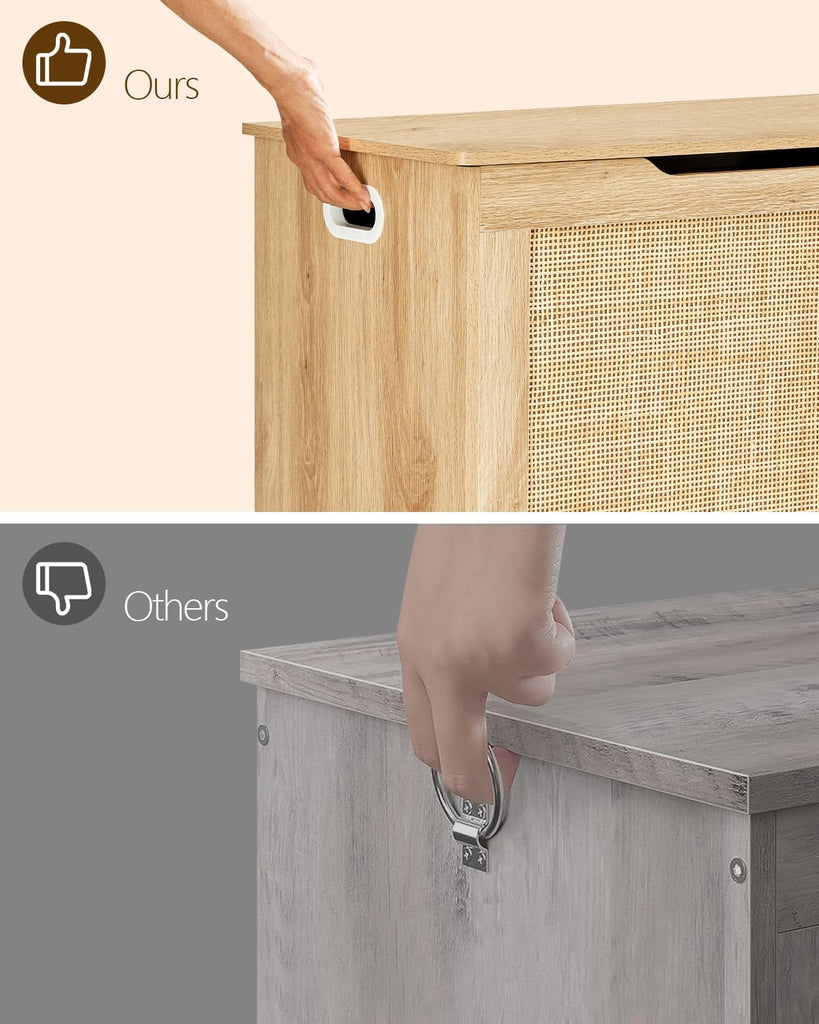29.5" Storage Chest, Storage Bench with Storage, Toy Box with 2 Safety Hinges, Toy Chest , Shoe Bench, Supports 220