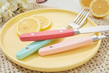 Silverware Set, Retro/Rivet Colorful Stainless Steel Tableware Kitchen Flatware Set Utensils, Includes Dinner Knives