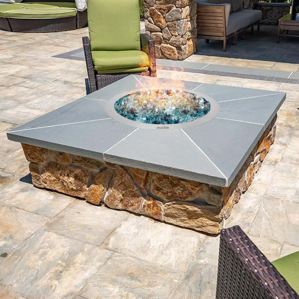 13-Inch Drop-in Fire Pit Burner Pan, Round Fire Pit Insert