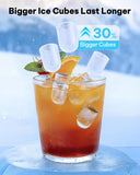Ice Maker Countertop, 8 Ice Cubes in 6 Mins, 26.5 lbs/24H, 2 Bullet Ice Sizes, Self-Cleaning Bullet Ice Maker