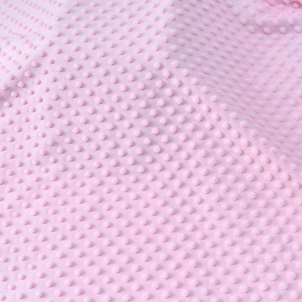 Pink Minky Dot Fabric, by The Yard, 36"x59"