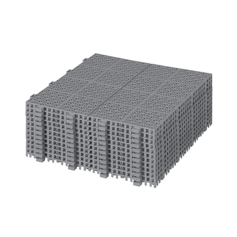 Interlocking 12 PCS Black Drainage Tiles 12 x 12 x 0.43 Inches, Outdoor Floor Tiles for Pool Shower Bathroom Deck Patio