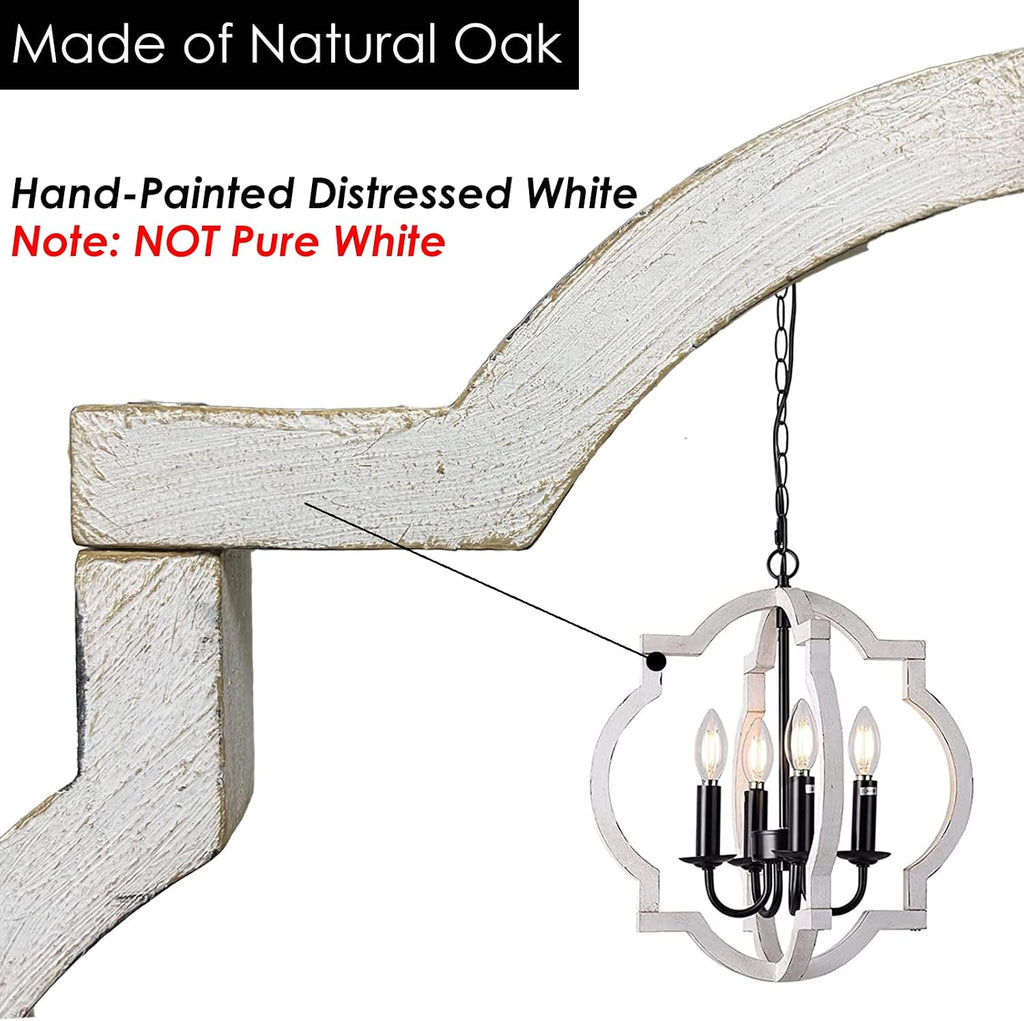 Plug in Chandelier with 16.4ft Cord,Plug in Pendant Light,Orb Wood Farmhouse Light fixtures