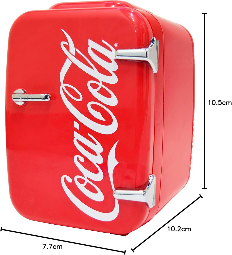 Retro Mini Fridge for Bedroom - Car, Office Desk & College Dorm Room - 4L/6 Can 12V Portable Cooler & Warmer for Food