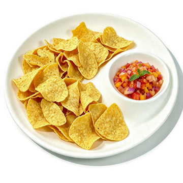 1Pack 12inch White Ceramic Chips and Dip Serving Tray- Large Divided Party Bowl Set for Chips & Salsa, Veggies & Dip