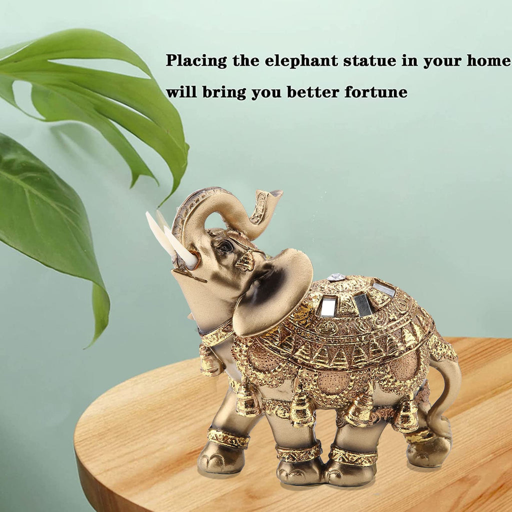 Lucky Wealth Elephant Statue Feng Shui Home Decorations Elephant Figurines Vintage Collectibles Decor Gift