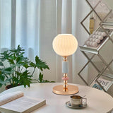 Modern Milk White Glass Table Lamp Bedside Nightstand Lamp Metal Desk Light with Plug Cord Switch Living Room Dining