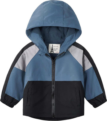 Toddler Boy Fall Winter Windbreaker Fleece Jacket