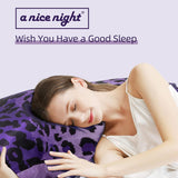 A Nice Night Leopard Printed，Satin Silky Soft Quilt Sexy Luxury Super Soft Microfiber Comforter Quilt Bedding
