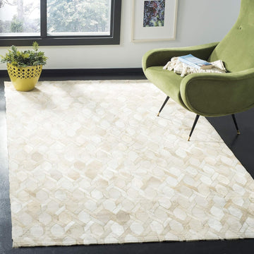 100% Genuine Leather Handmade Cowhide Rug Patchwork House Decor Western Southern Unique Boho Ivory Natural Cow Hide