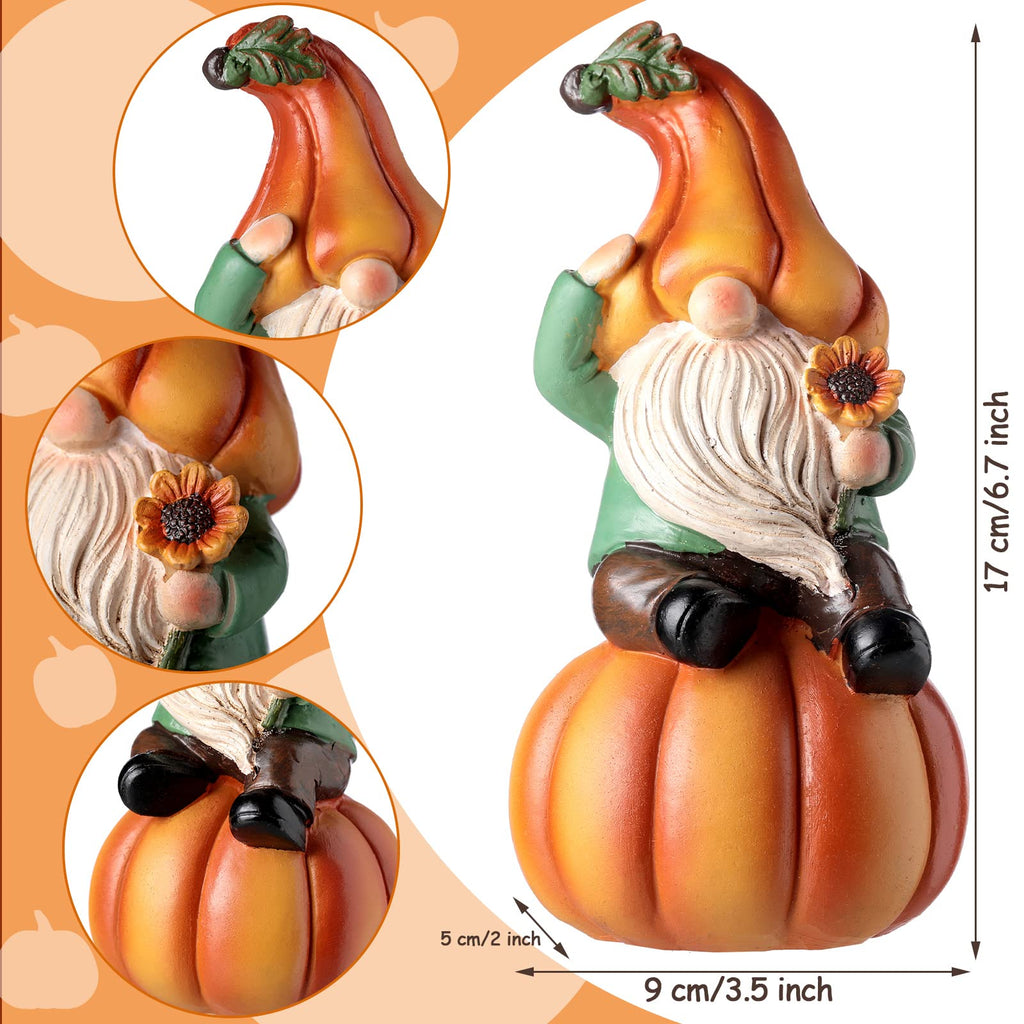 Fall Thanksgiving Gnomes Figurine Decorations, 6.7", Cute