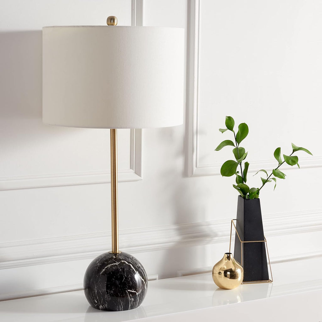 Kyrene Contemporary Gold/Black Marble 32-inch Table Lamp (LED Bulb Included)