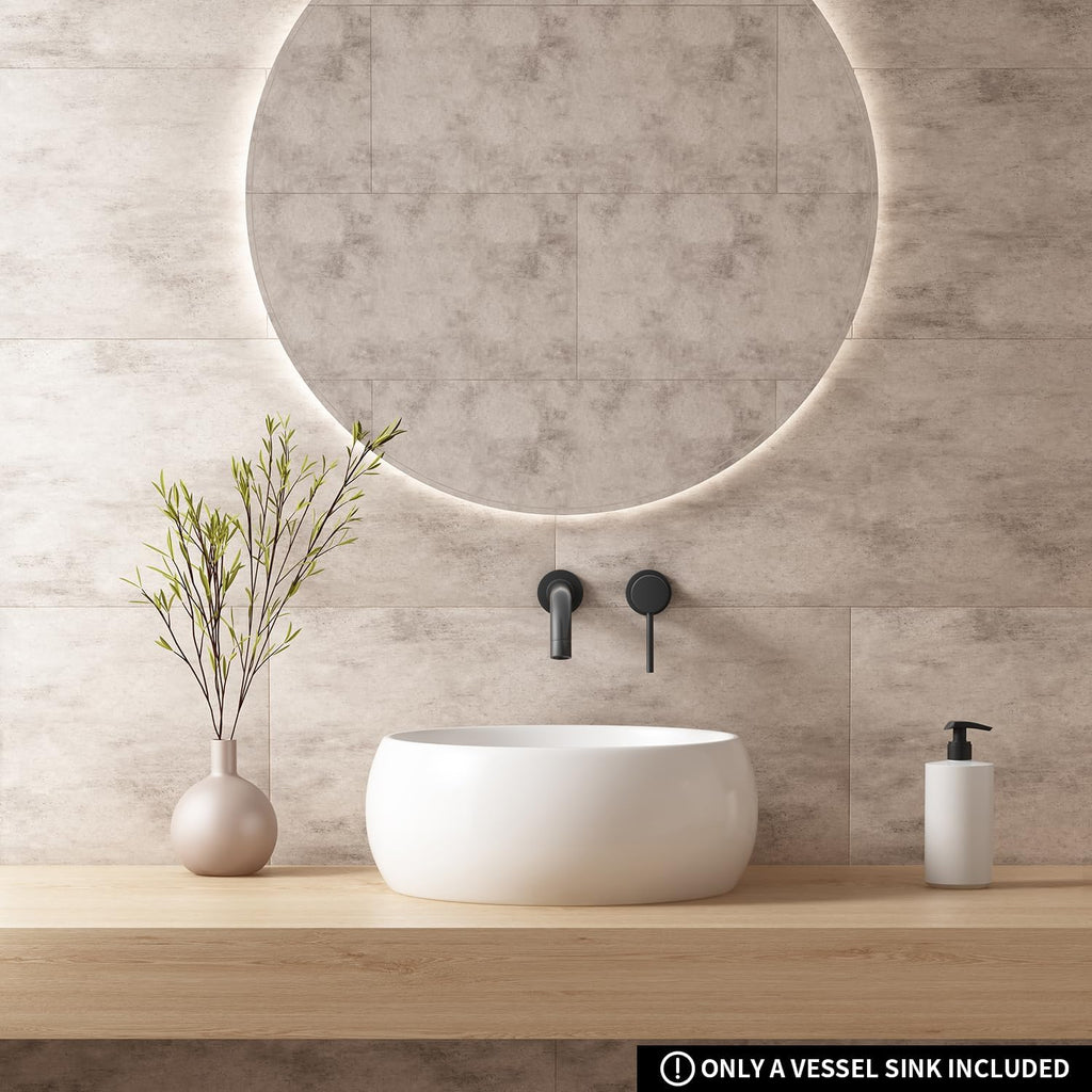 Vessel Sinks for Bathrooms, OCEALAGOON 16 Inch Round Bathroom Vessel Sink