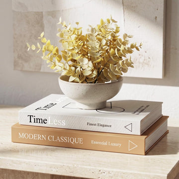Decorative Books Decor, Set of 2 Faux Book Storage Boxes, Beige | 2pcs, Smaller book inside the larger one, magnetic