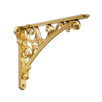 Shelf Bracket 8 Inch, Decorative Brackets for Shelving, Heavy Duty Vintage Ornate Shelf Bracket, Hardware Included, 4