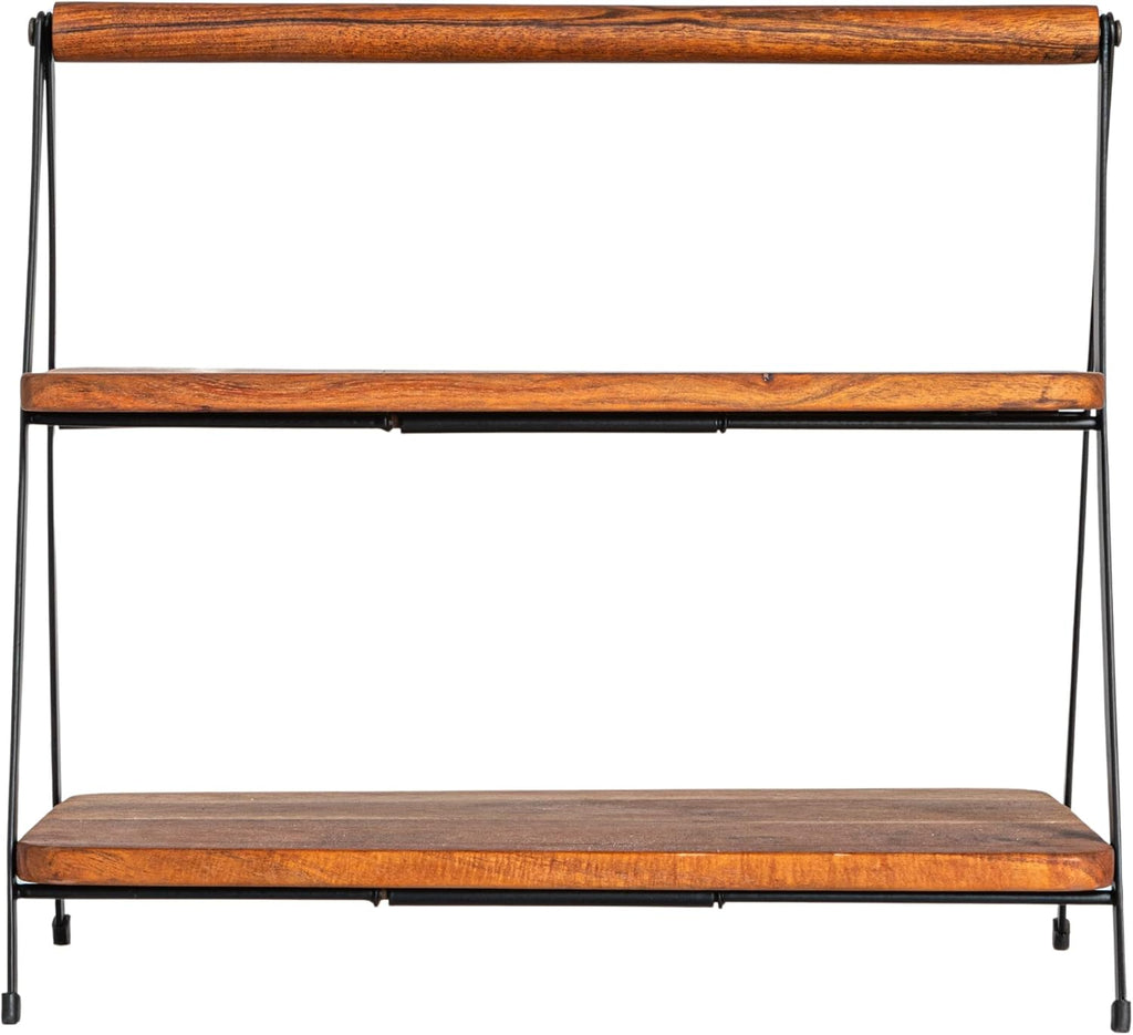 Acacia Wood 2-Tier Serving Stand