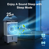 1800 CFM Evaporative Air Cooler, 3-IN-1 Swamp Cooler Air Conditioner with Copper Motor, 5.3 Gallon Water Tank