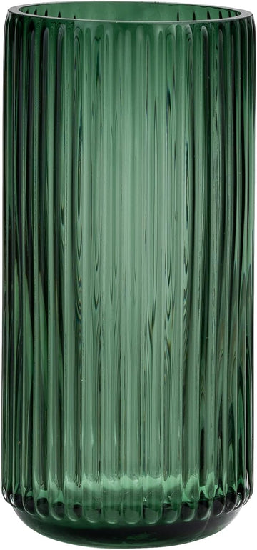 Flower Vase 7.5 inch Green Thickened Glass Vase
