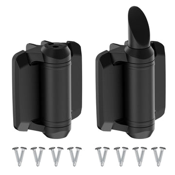 Self Closing Gate Hinges Adjustable Tension with Safety Cap, 2Pcs