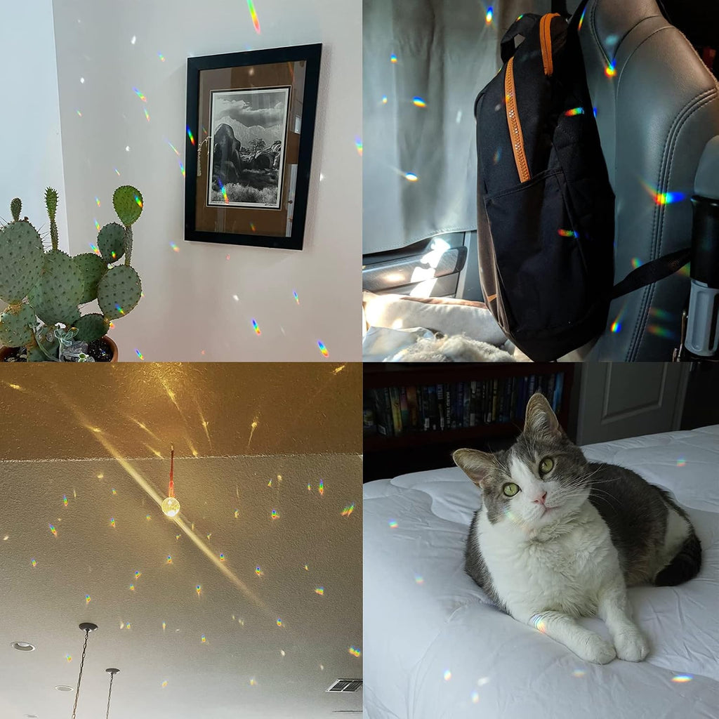 Window Hanging Crystals Prism Suncatcher for Windows, Rainbow Maker Pendant Sun Catchers