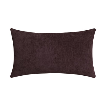 Plum Purple Decorative Throw Pillow Covers Soft Chenille Comfy Lumbar Couch Cushion Cases Sofa Decor (Set of 1, 14 x