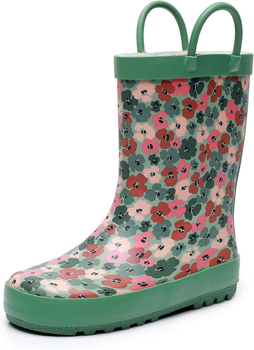 Toddler Rain Boots with Easy-On Handles