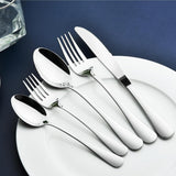 Silverware Set for 8, 45-Piece Stainless Steel Flatware Cutlery Fork and Spoon Set with Serving Utensils Set