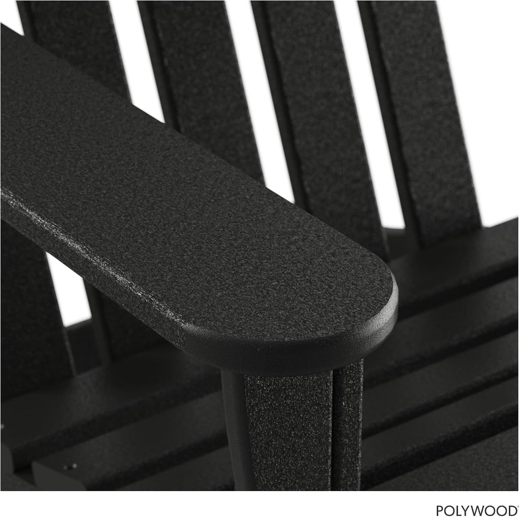 AD4030BL Classic Outdoor Adirondack Chair, Black