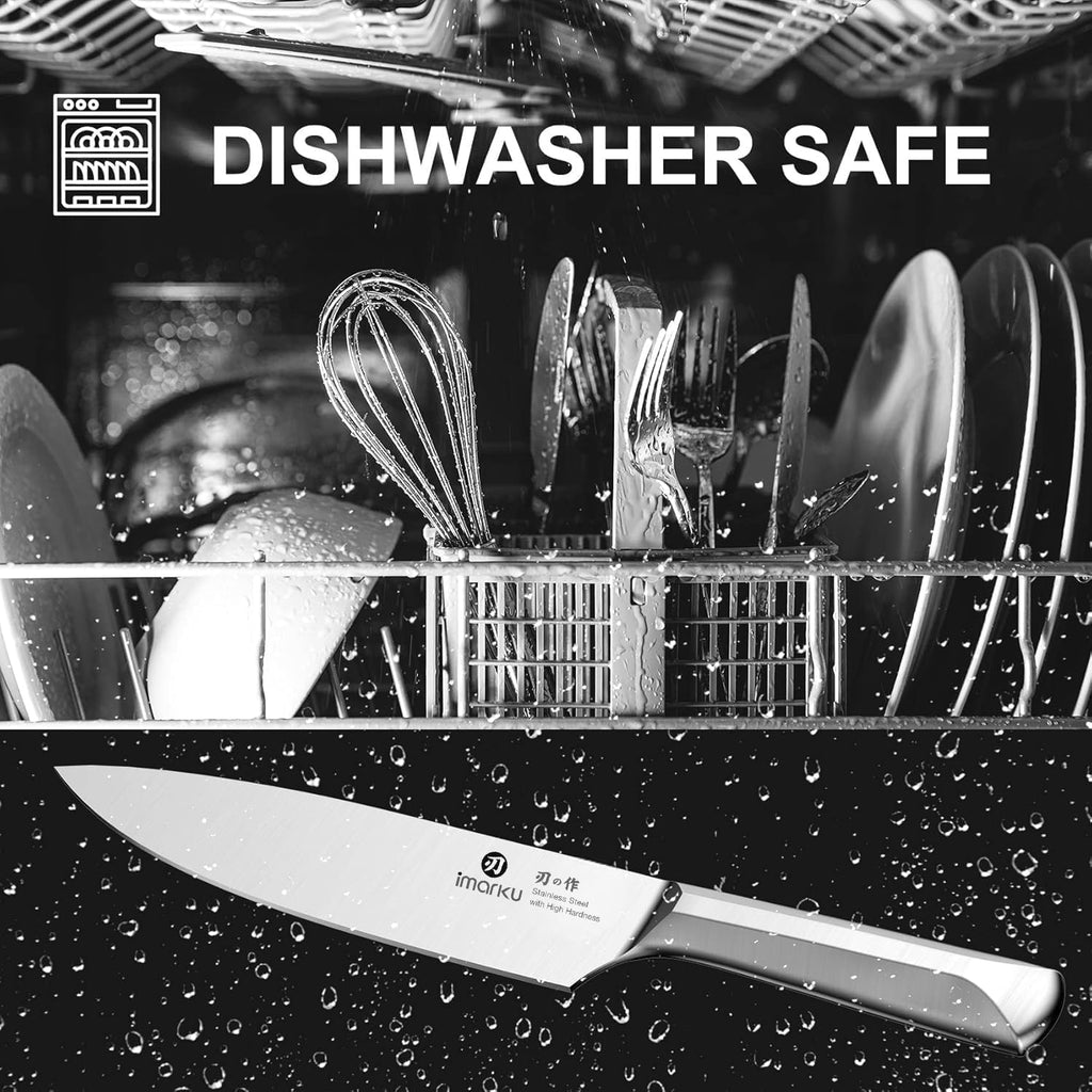 16-Pieces Knife Set, High-Carbon Stainles Steel Kitchen Knife Set | Knife Set with Block|15°Precision Edge|56±2 HRC