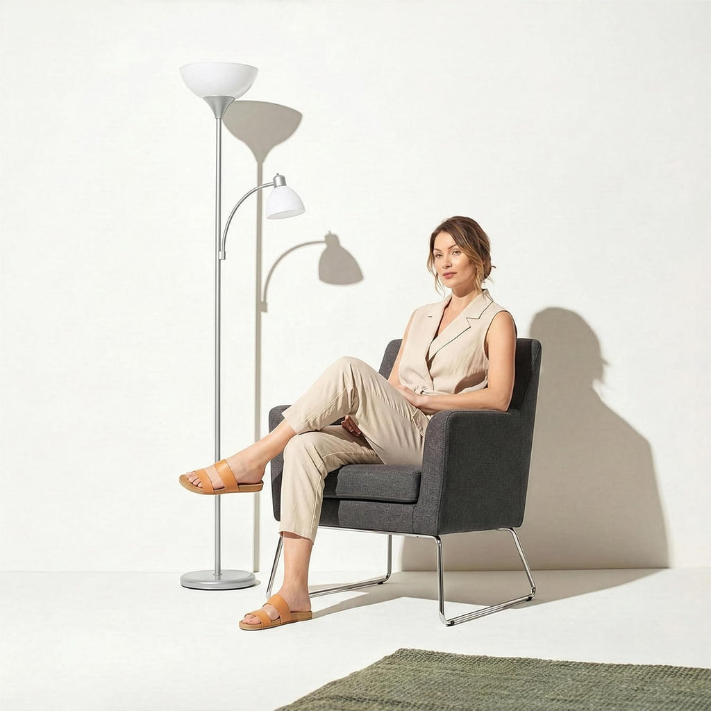 Sky Dome Plus LED Floor lamp, Torchiere Super Bright Floor Lamp with Reading Lamps & Offices