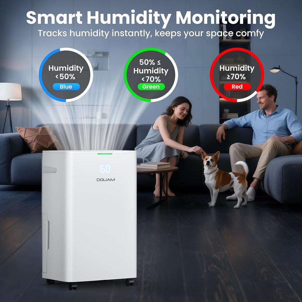 4500 Sq. Ft Dehumidifier, Max 80 Pint Dehumidifier for Basement, Compressor Dehumidifiers for Home with Drain Hose