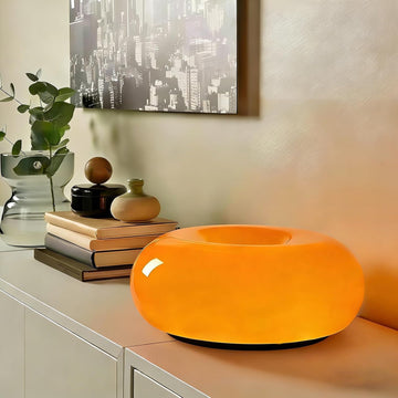 Orange Donut Table Lamp,Dount Light Lamp Ambient Lighitng,Aesthetic Touch Table Lamps,Modern Cute De