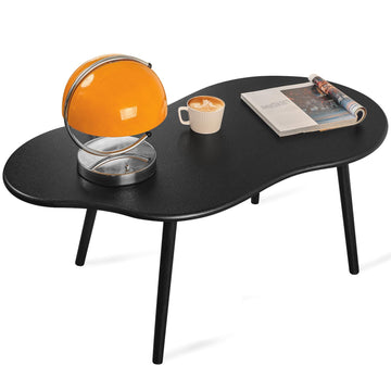 Small Coffee Tables Cloud Coffee Table for Small Spaces Mid-Century Modern Living Room Table Wooden Irregular Low