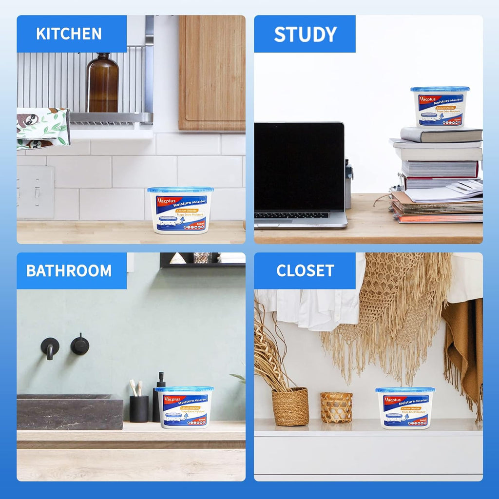Moisture Absorbers - Dehumidifiers for Closet, Efficient Humidity Absorber Boxes Collect Excess Moisture for Bathroom