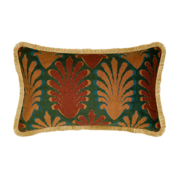 Designer Vintage Velvet Throw Pillow Cover, 12"x20"